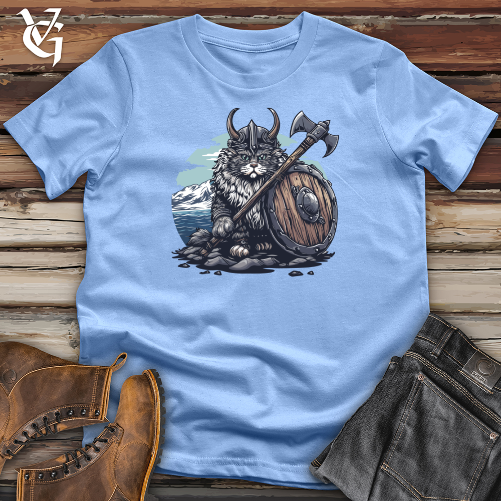 Viking Goods Viking Cat Warrior Softstyle Tee Carolina Blue / L