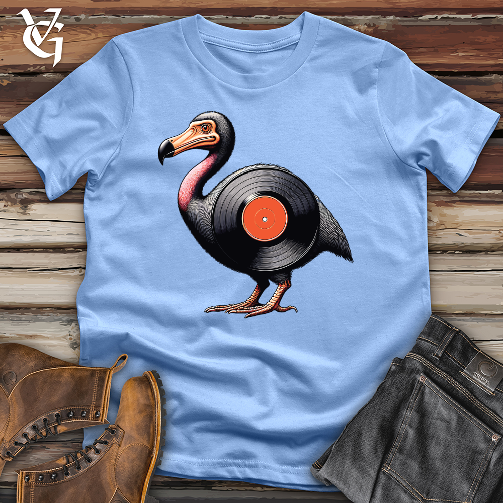 Viking Goods Vinyl Bird Record Softstyle Tee Carolina Blue / L
