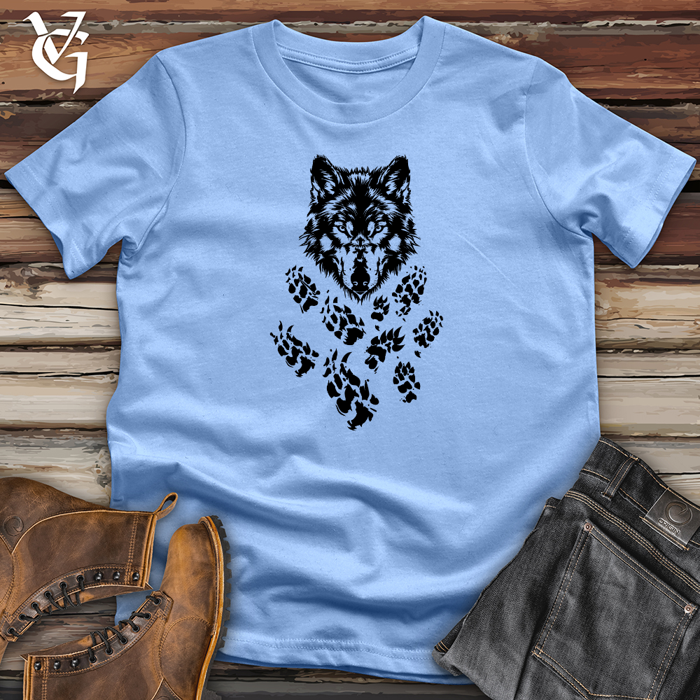 Viking Goods Wolf Paw Trail Softstyle Tee Carolina Blue / L