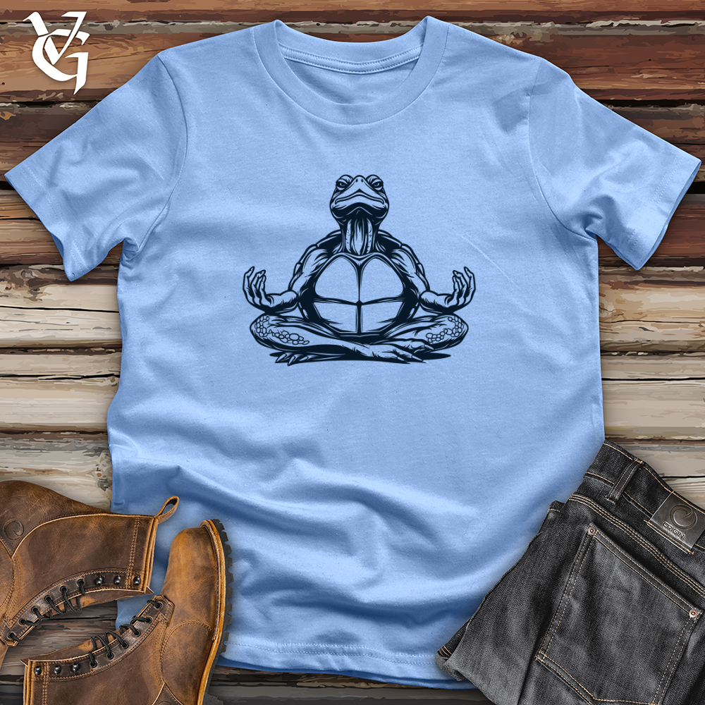 Viking Goods Zen Turtle Meditation Softstyle Tee Carolina Blue / L