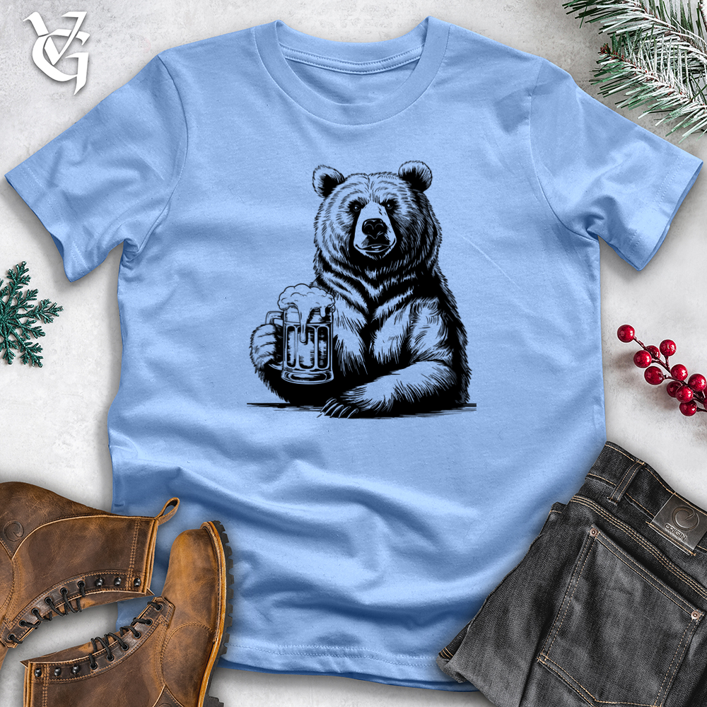 Viking Goods Beer Bear Softstyle Tee Carolina Blue / S