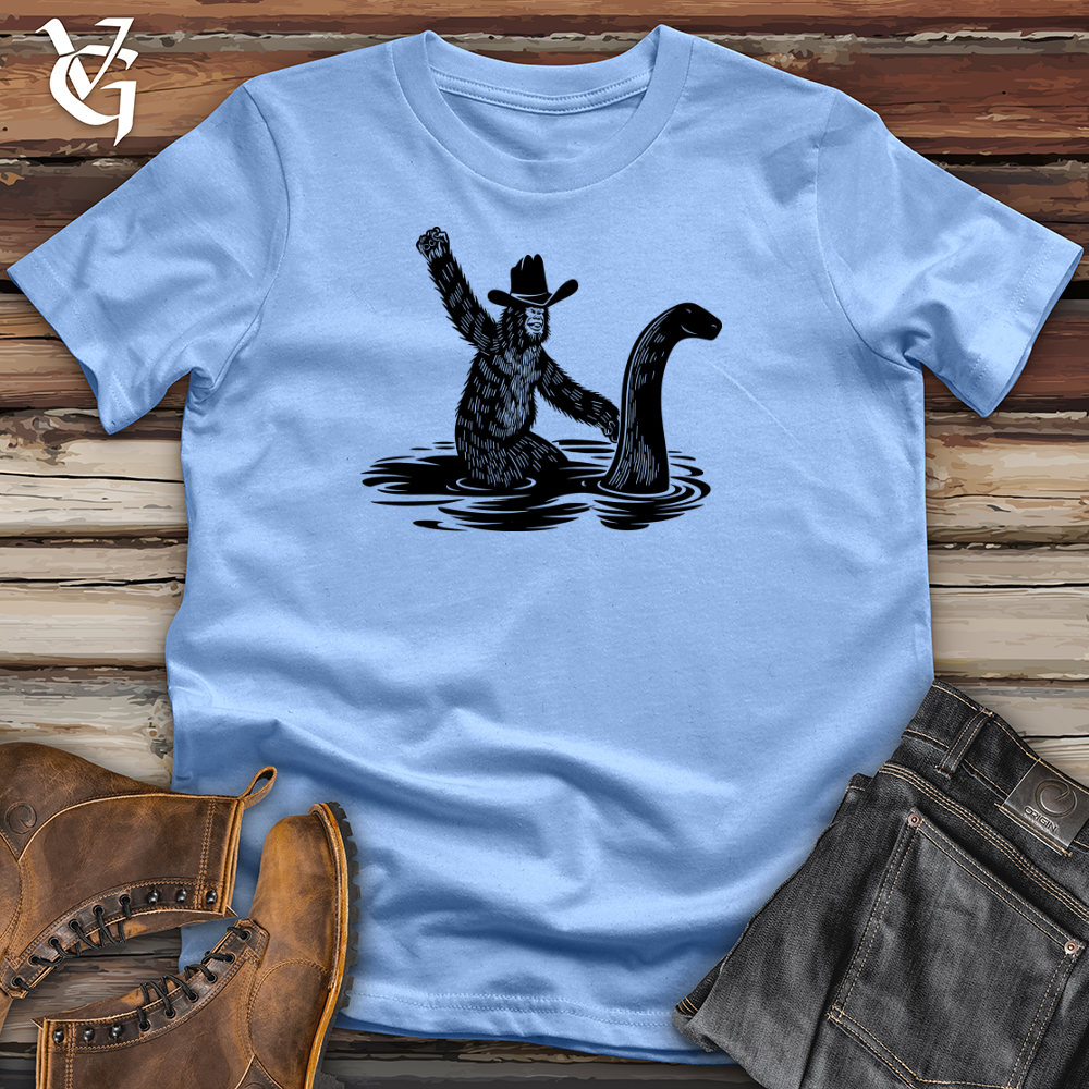 Viking Goods Bigfoot with Hilarious Loch Ness Monster Softstyle Tee Carolina Blue / S