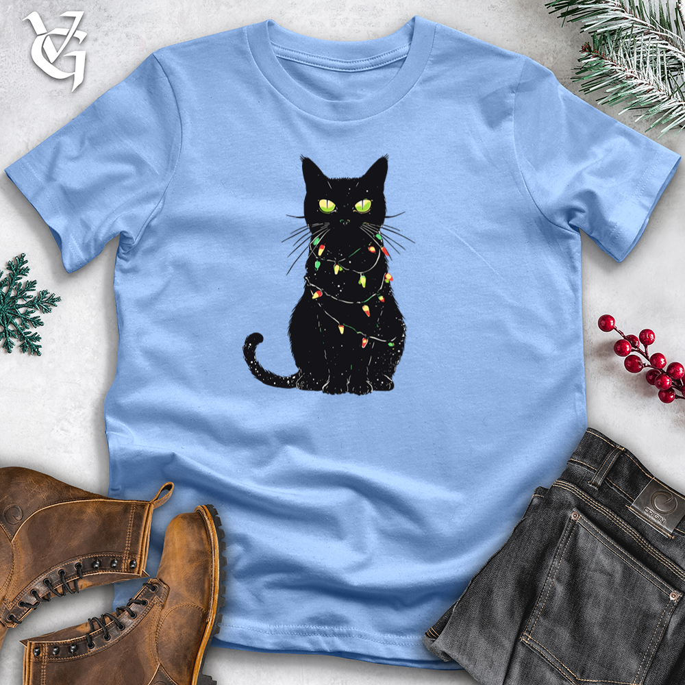 Viking Goods Black Cat Lights Softstyle Tee Carolina Blue / S