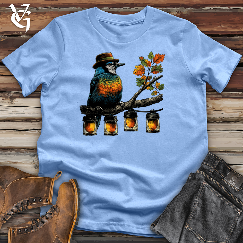 Viking Goods Blue Jay Acorn Lanterns Softstyle Tee Carolina Blue / S