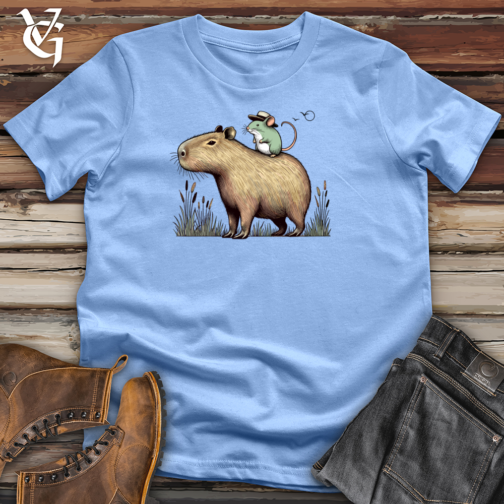 Viking Goods Capybara and Mouse Softstyle Tee Carolina Blue / S