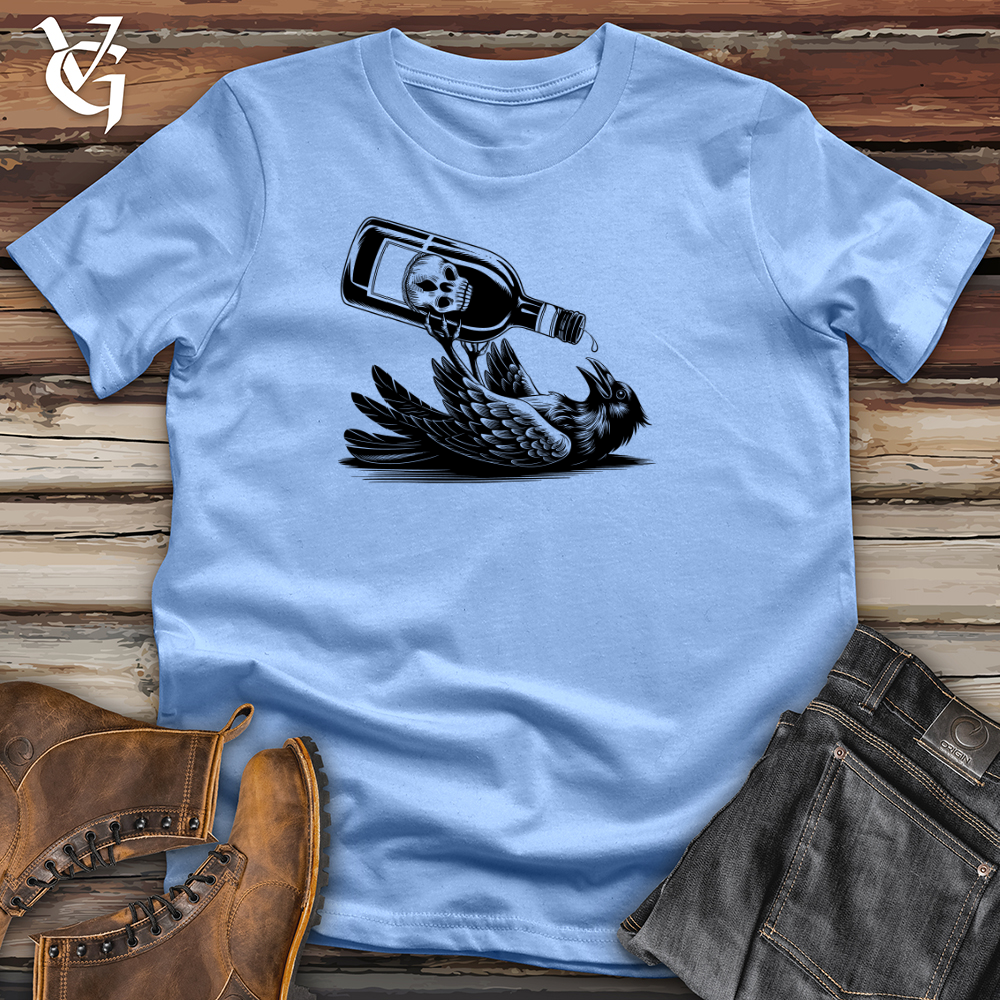 Viking Goods Drunk Crow Softstyle Tee Carolina Blue / S