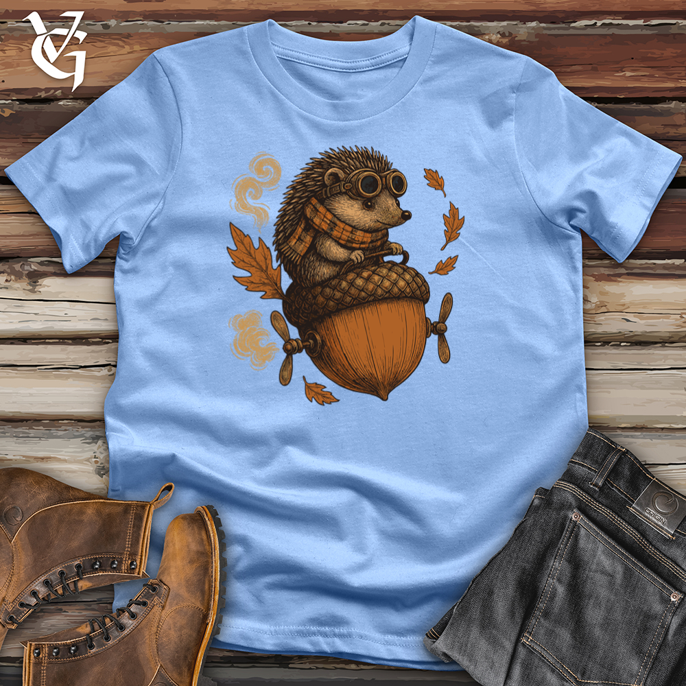 Viking Goods Hedgehog Acorn Helicopter Softstyle Tee Carolina Blue / S