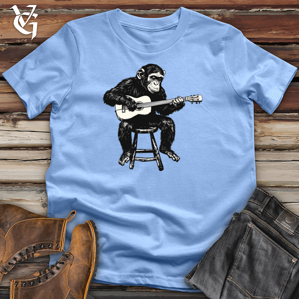 Viking Goods Monkey Guitarist Softstyle Tee Carolina Blue / S