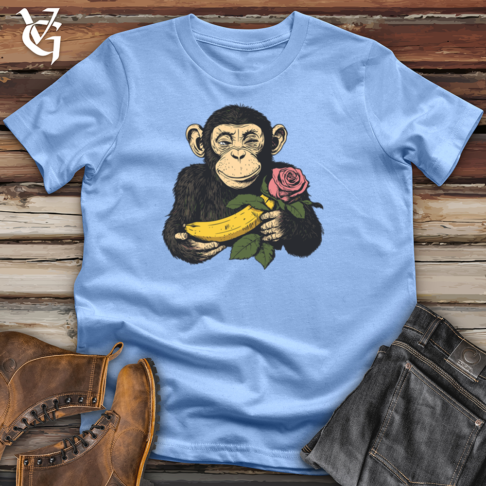Viking Goods Monkey Valentine Softstyle Tee Carolina Blue / S