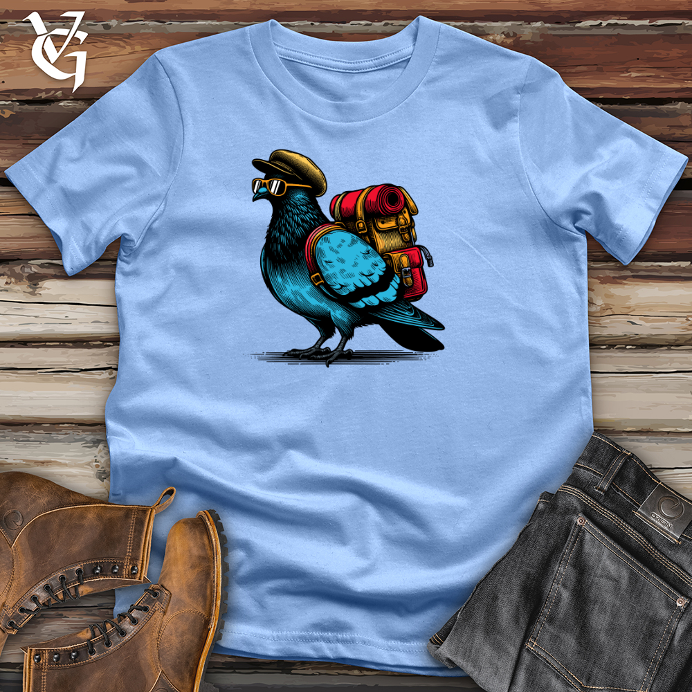 Viking Goods Pigeon Traveler Softstyle Tee Carolina Blue / S
