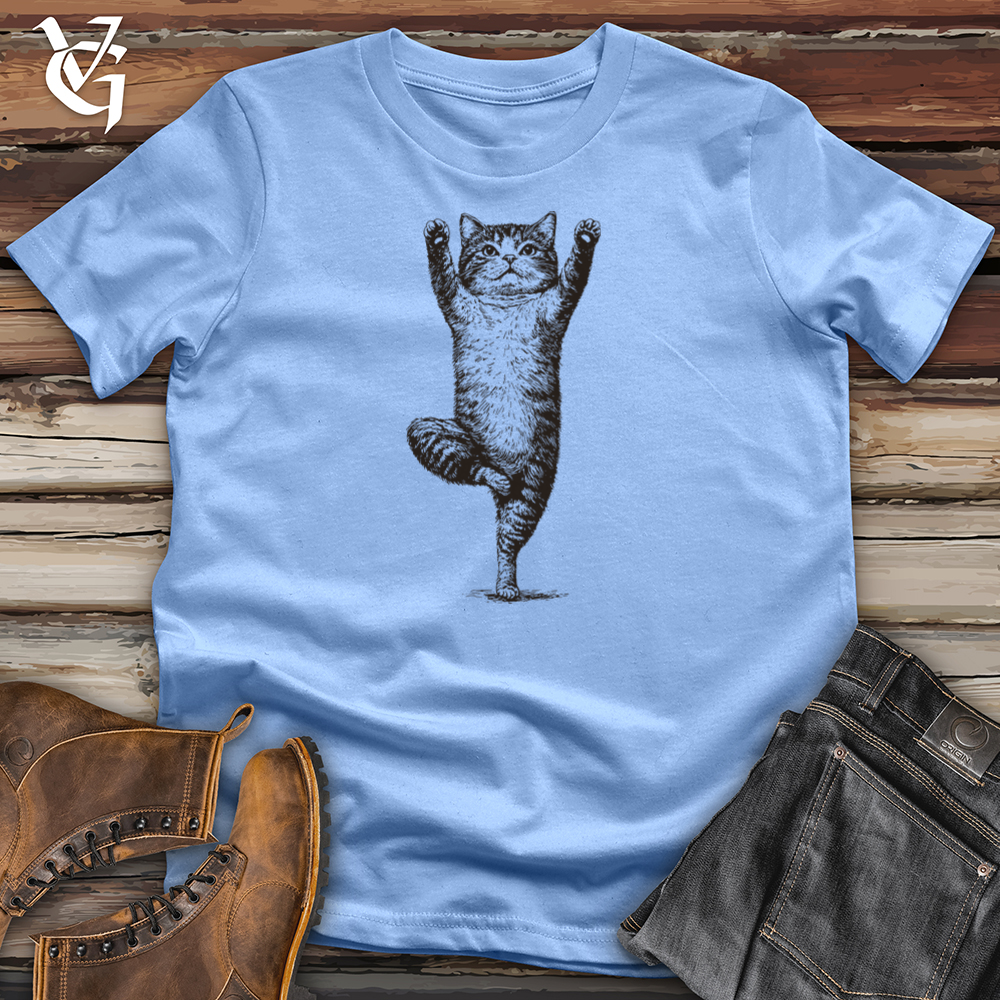 Viking Goods Yoga Pose Cat Softstyle Tee Carolina Blue / S