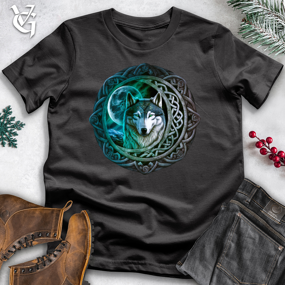 Viking Goods Celtic Moon Wolf Cotton Tee