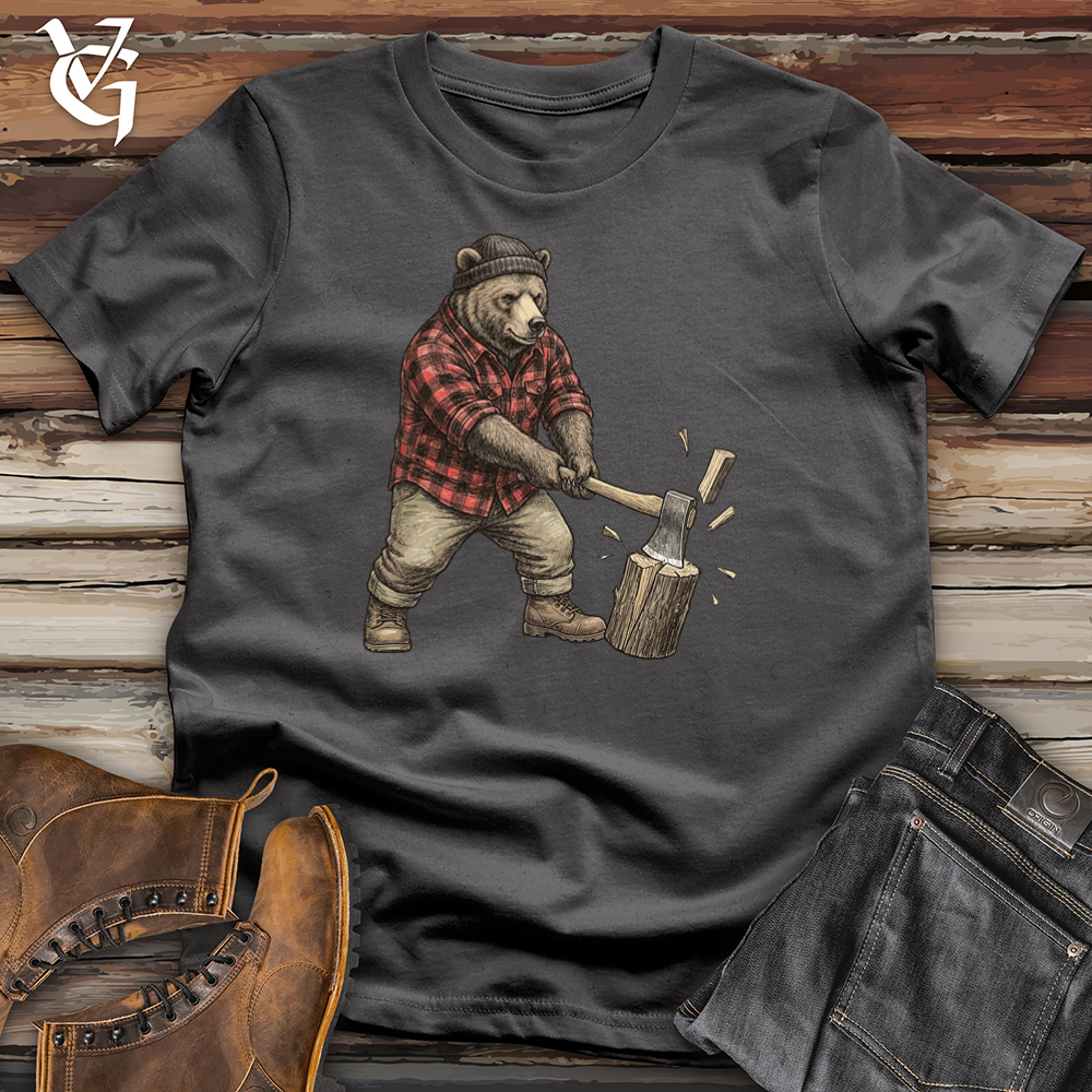 Viking Goods Bear Lumberjack Tee Charcoal / L