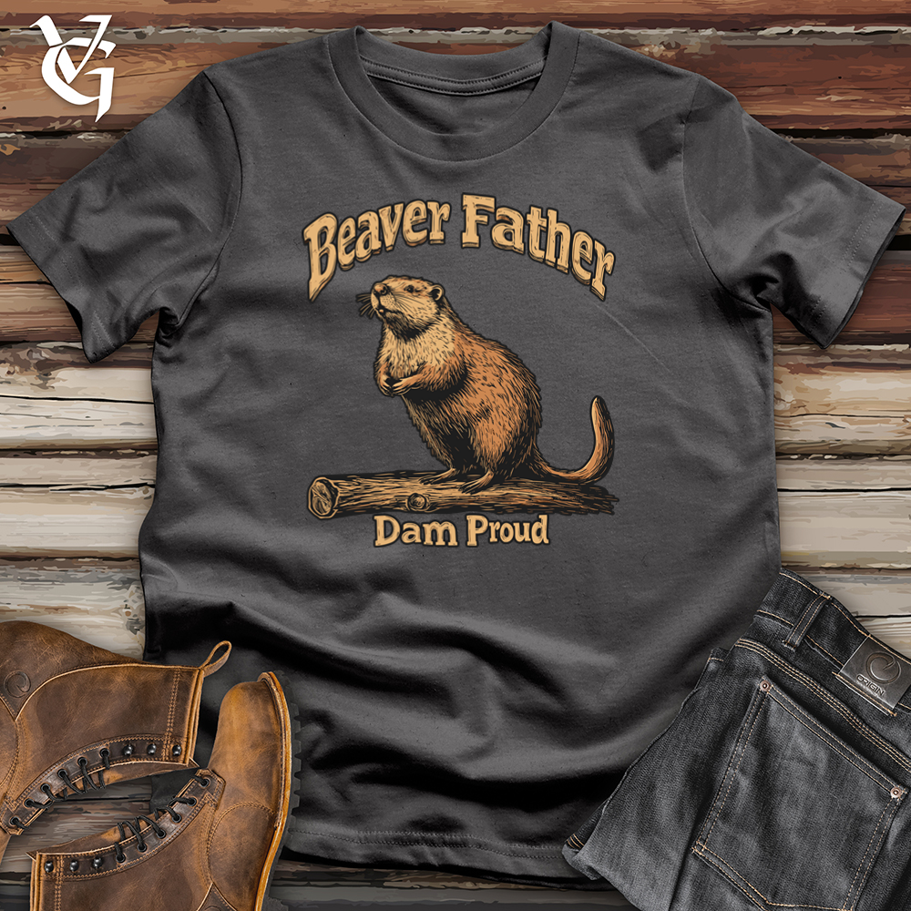 Viking Goods Beaver Father Dam Proud Softstyle Tee Charcoal / L