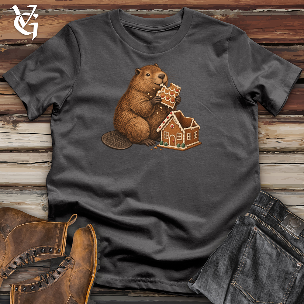 Viking Goods Beaver Gingerbread House Tee Charcoal / L