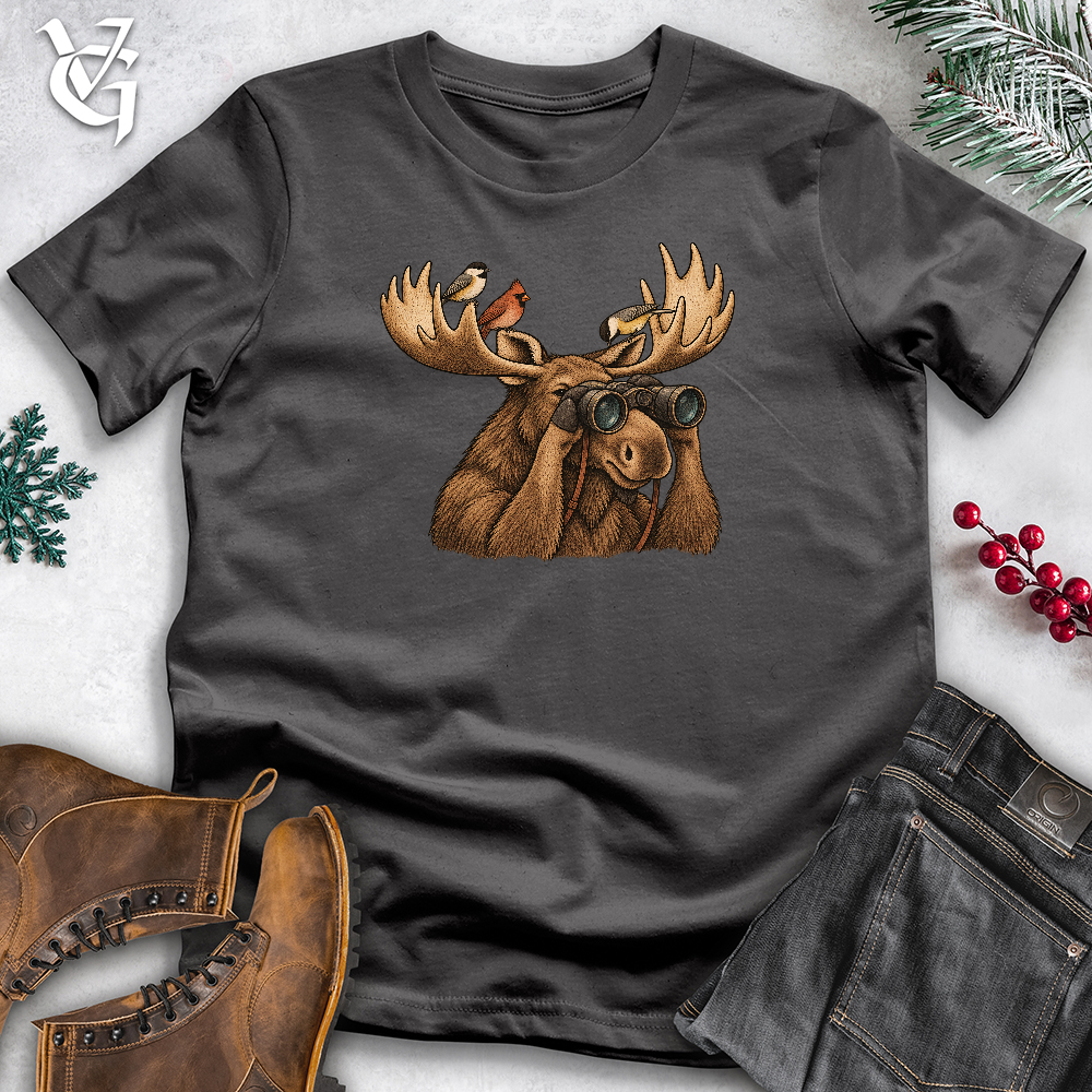 Viking Goods Bird Watching Moose Softstyle Tee Charcoal / L