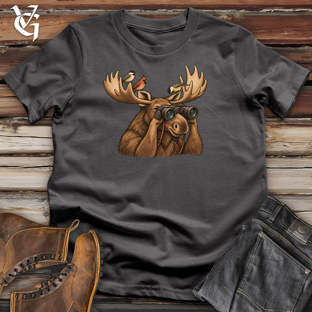 Viking Goods Bird Watching Moose Tee Charcoal / L