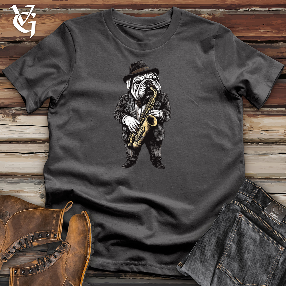 Viking Goods Bulldog Sax Softstyle Tee Charcoal / L