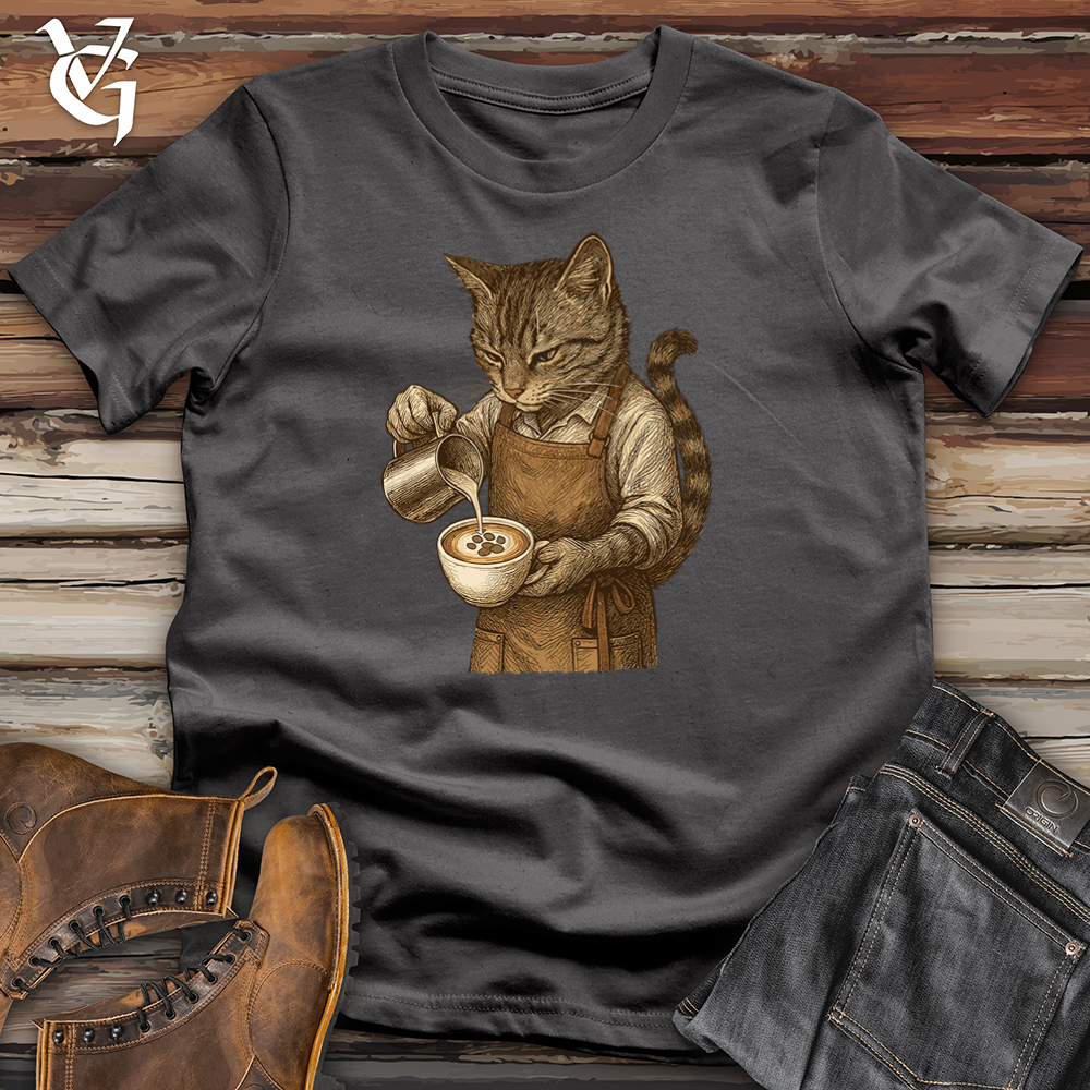 Viking Goods Cat Barista Tee Charcoal / L
