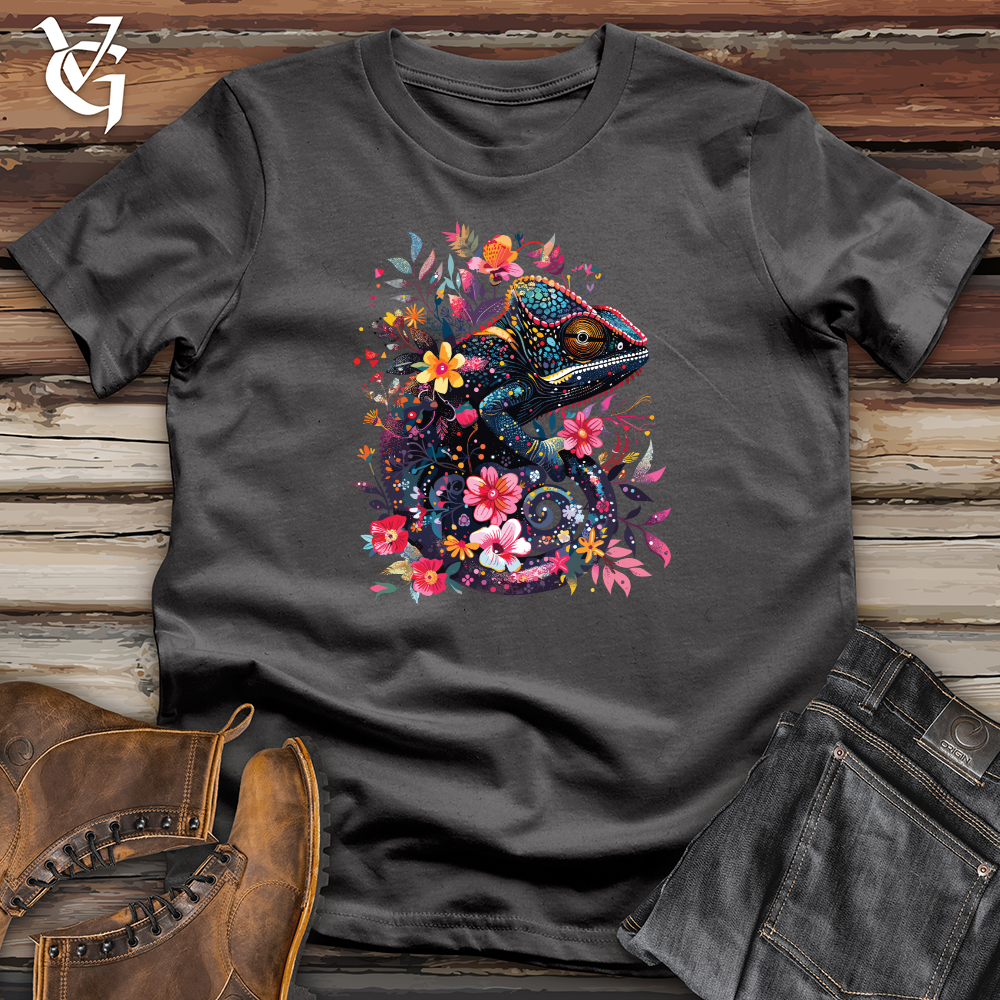 Viking Goods Chameleon Floral Fusion Softstyle Tee Charcoal / L