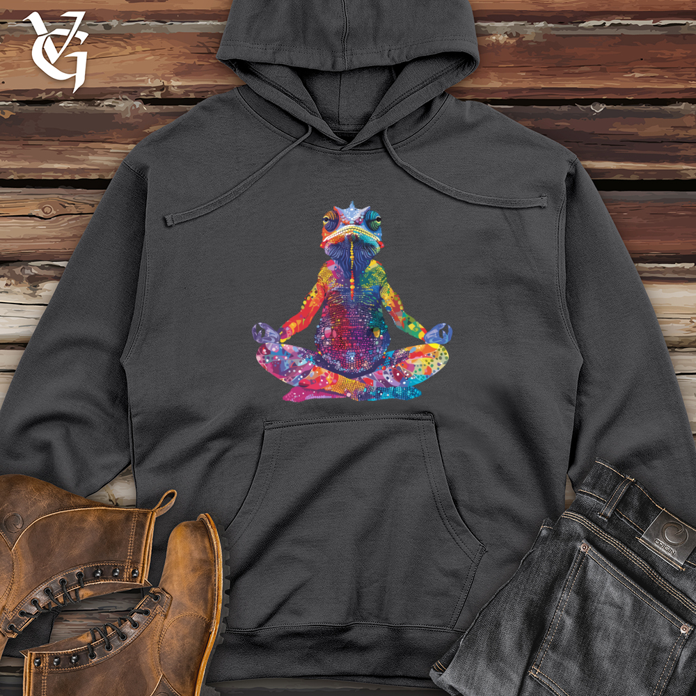 Viking Goods Chameleon Zen Mandala Midweight Hooded Sweatshirt Charcoal / L