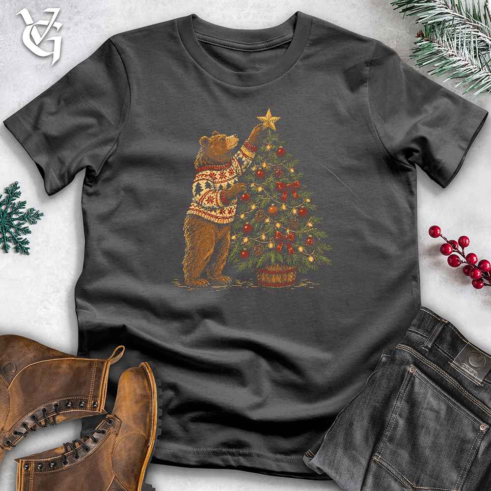 Viking Goods Christmas Tree Bear Softstyle Tee Charcoal / L