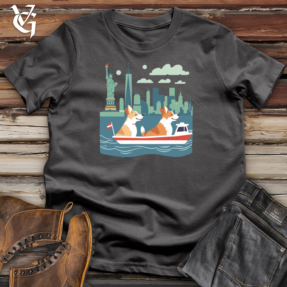 Viking Goods Corgi Harbor Adventure Softstyle Tee Charcoal / L