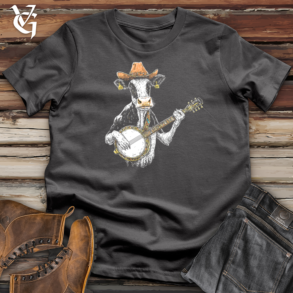 Viking Goods Cow Banjo Cowboy Softstyle Tee Charcoal / L