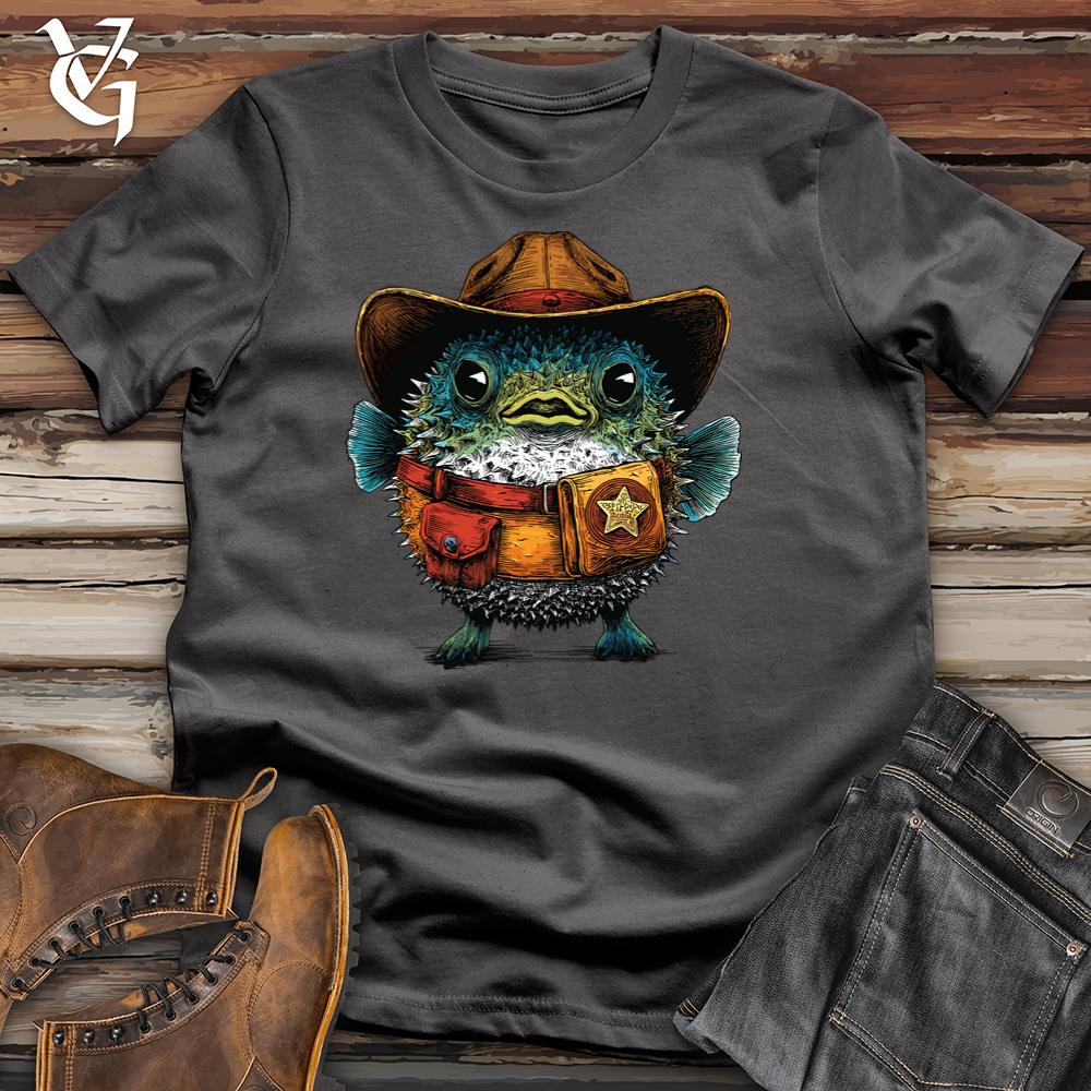 Viking Goods Cowboy Pufferfish Softstyle Tee Charcoal / L