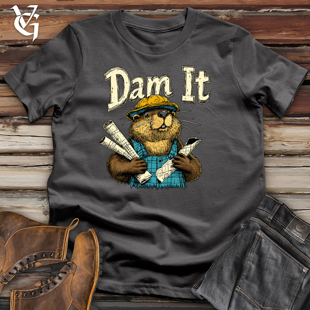 Viking Goods Dam It Beaver Softstyle Tee Charcoal / L