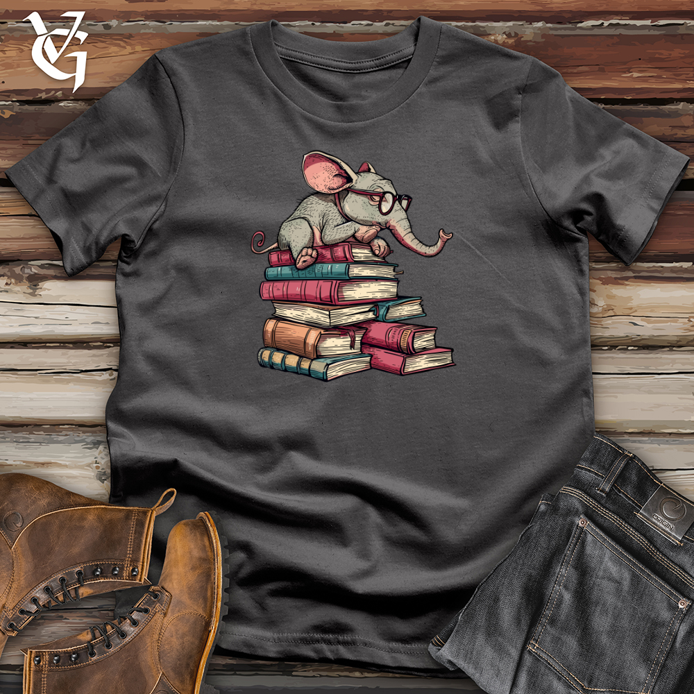 Viking Goods Elephant Bookworm Reader Softstyle Tee Charcoal / L