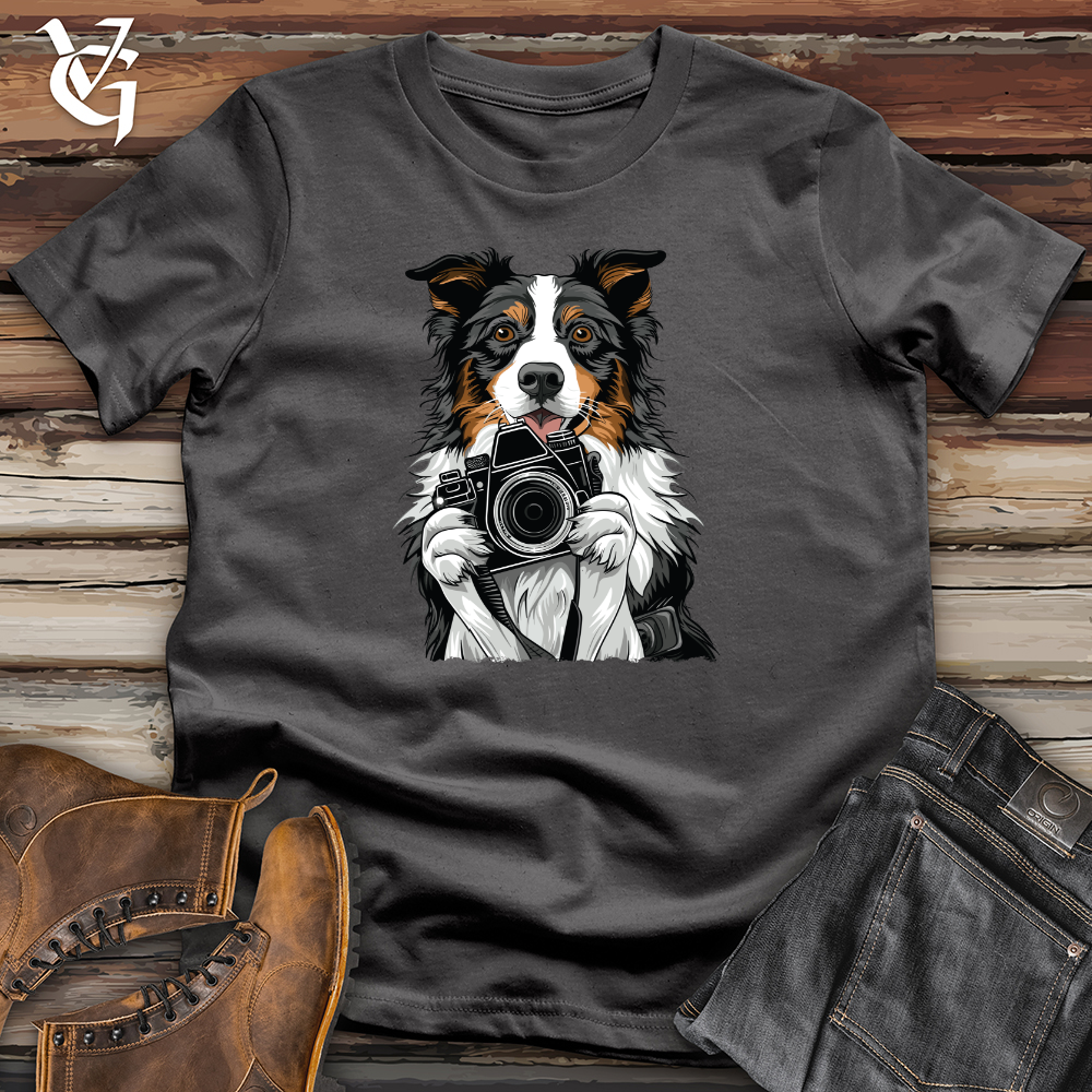 Viking Goods English Shepherd Shutterbug Charm Softstyle Tee Charcoal / L