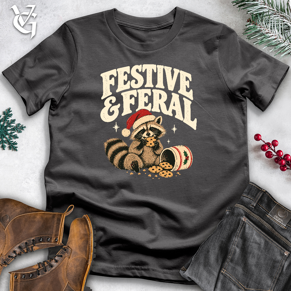 Viking Goods Festive and Feral Softstyle Tee Charcoal / L