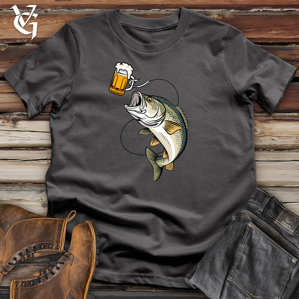Viking Goods Fish Happy Hour Softstyle Tee Charcoal / L