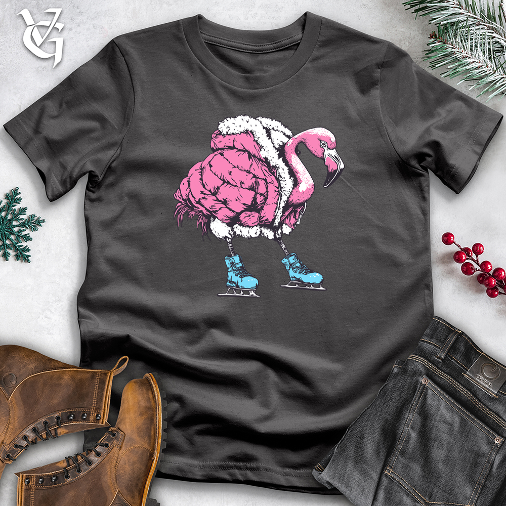 Viking Goods Flamingo Skates Softstyle Tee Charcoal / L