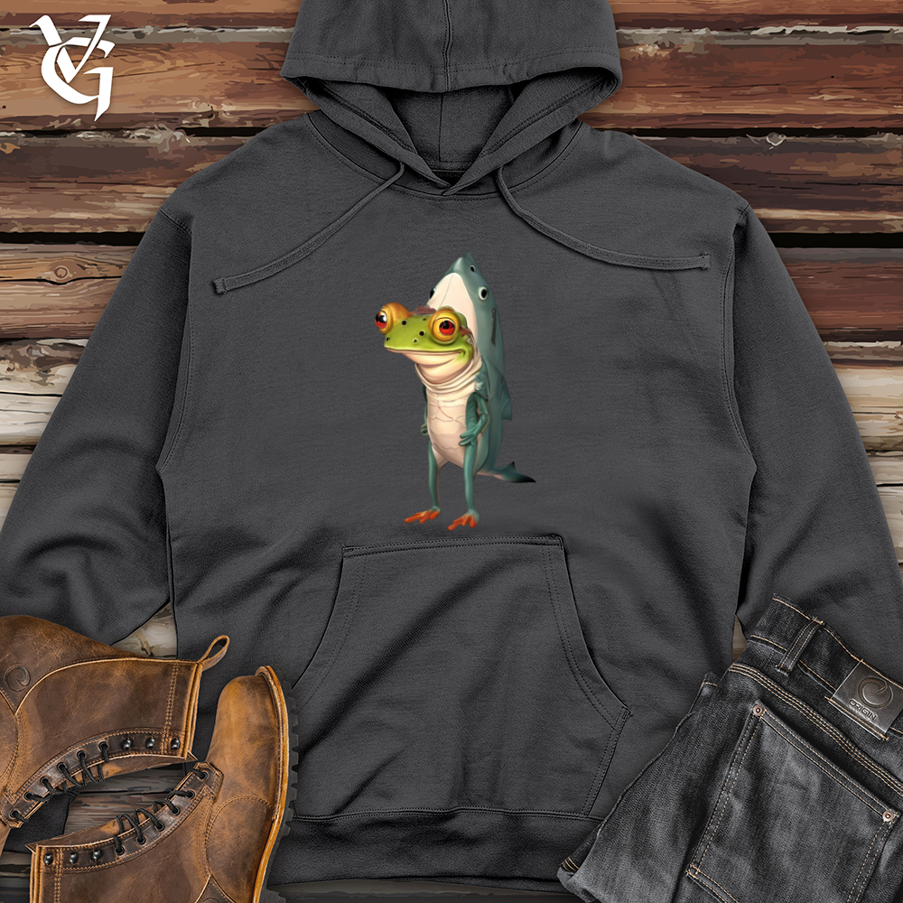 Viking Goods Frog Shark Midweight Hooded Sweatshirt Charcoal / L