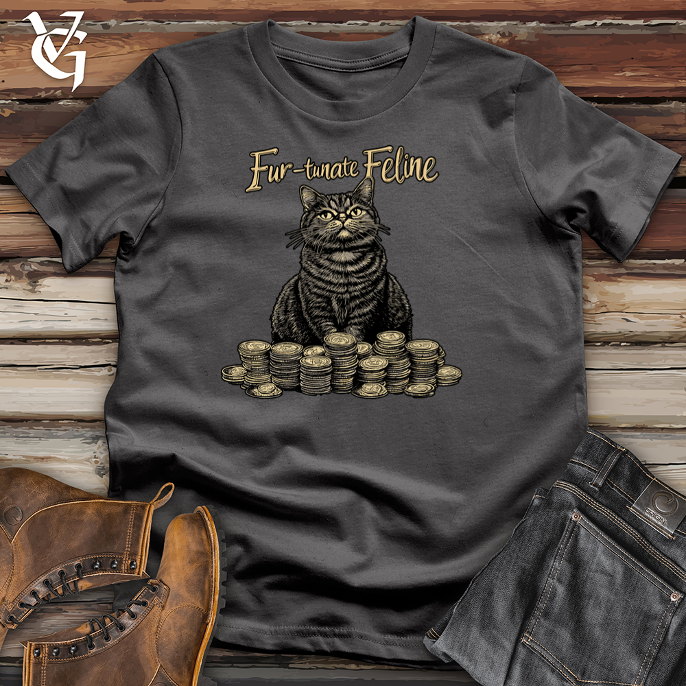 Viking Goods Furrtunate Feline Softstyle Tee Charcoal / L