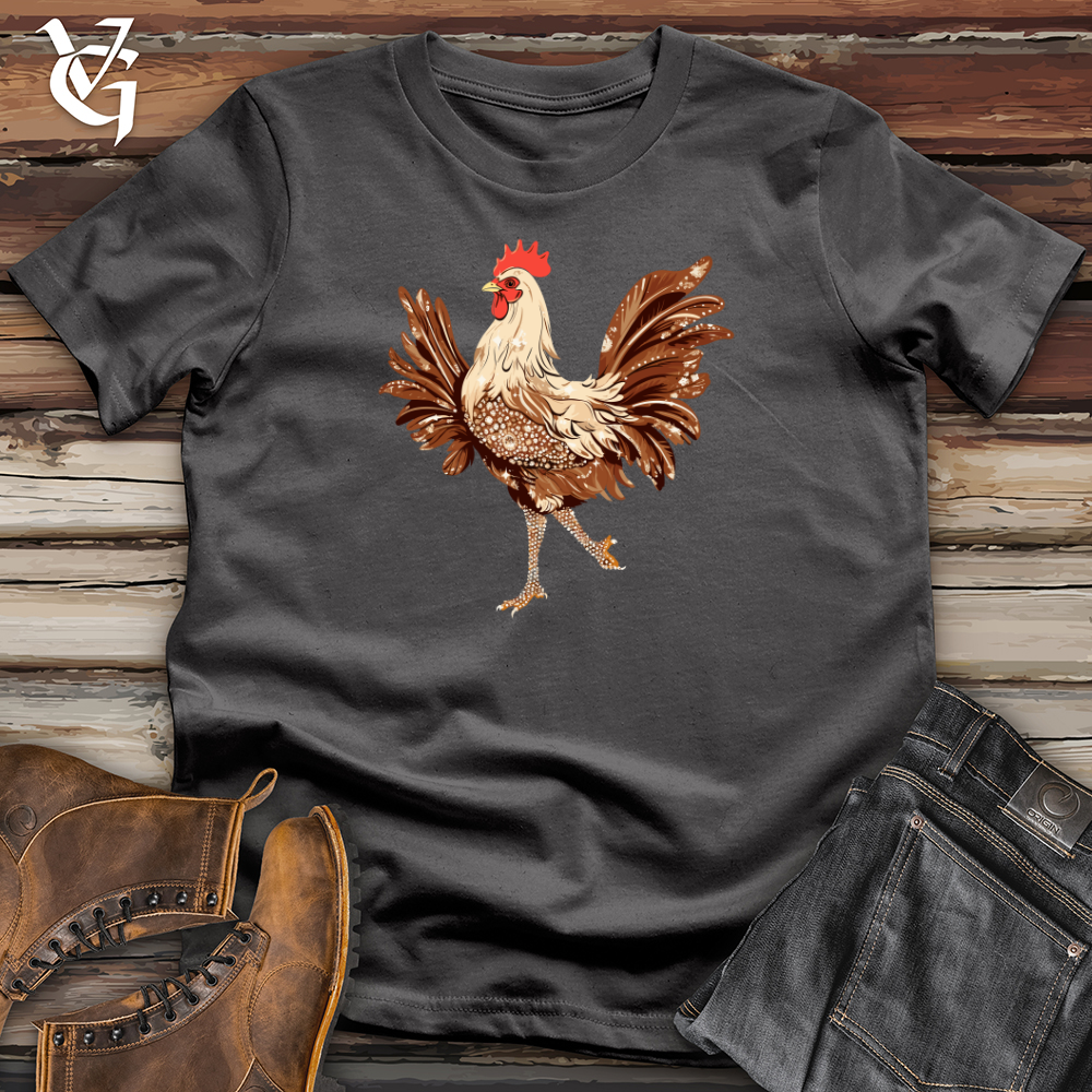 Viking Goods Glamorous Rooster Sparkle Softstyle Tee Charcoal / L