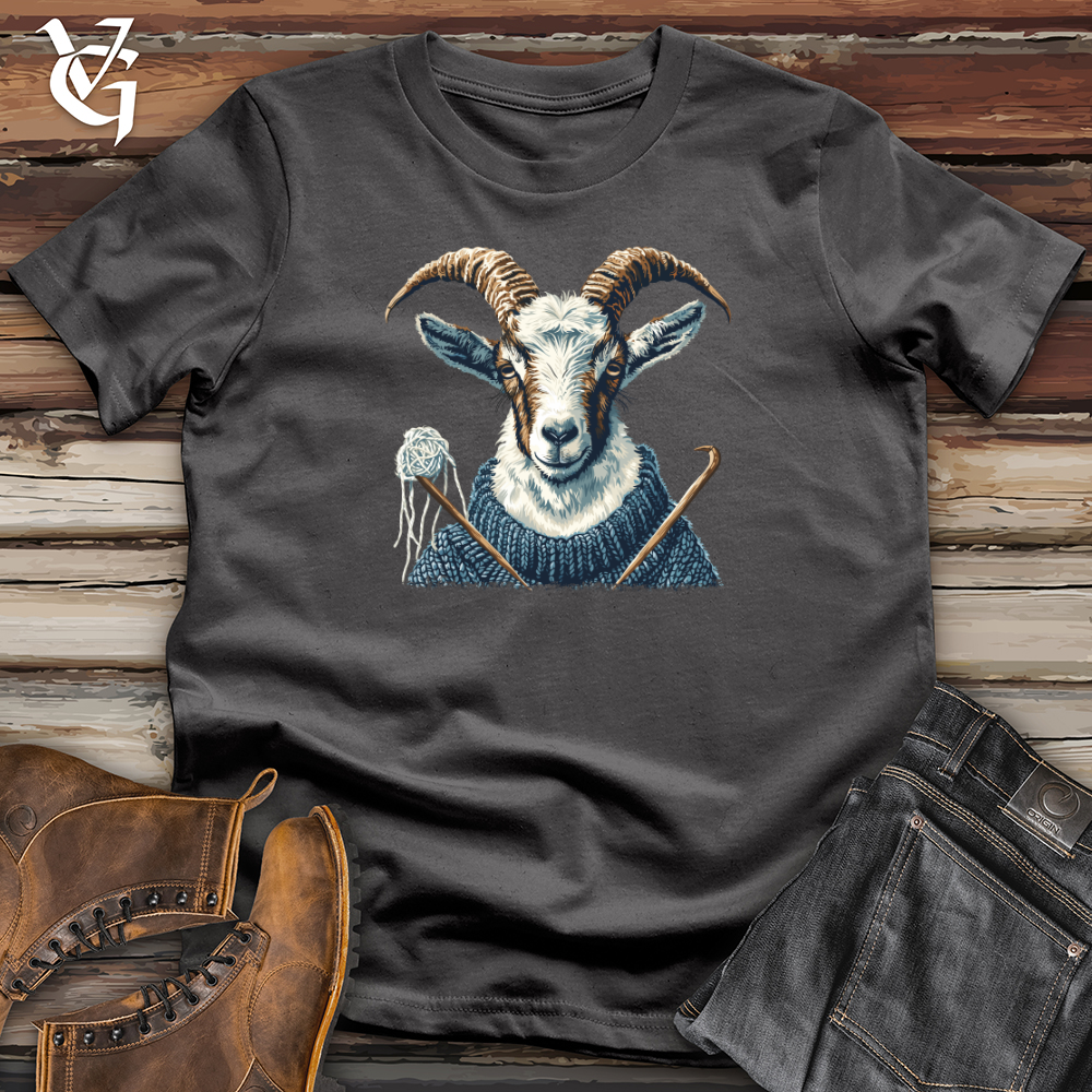 Viking Goods Goat Knitting Workshop Softstyle Tee Charcoal / L