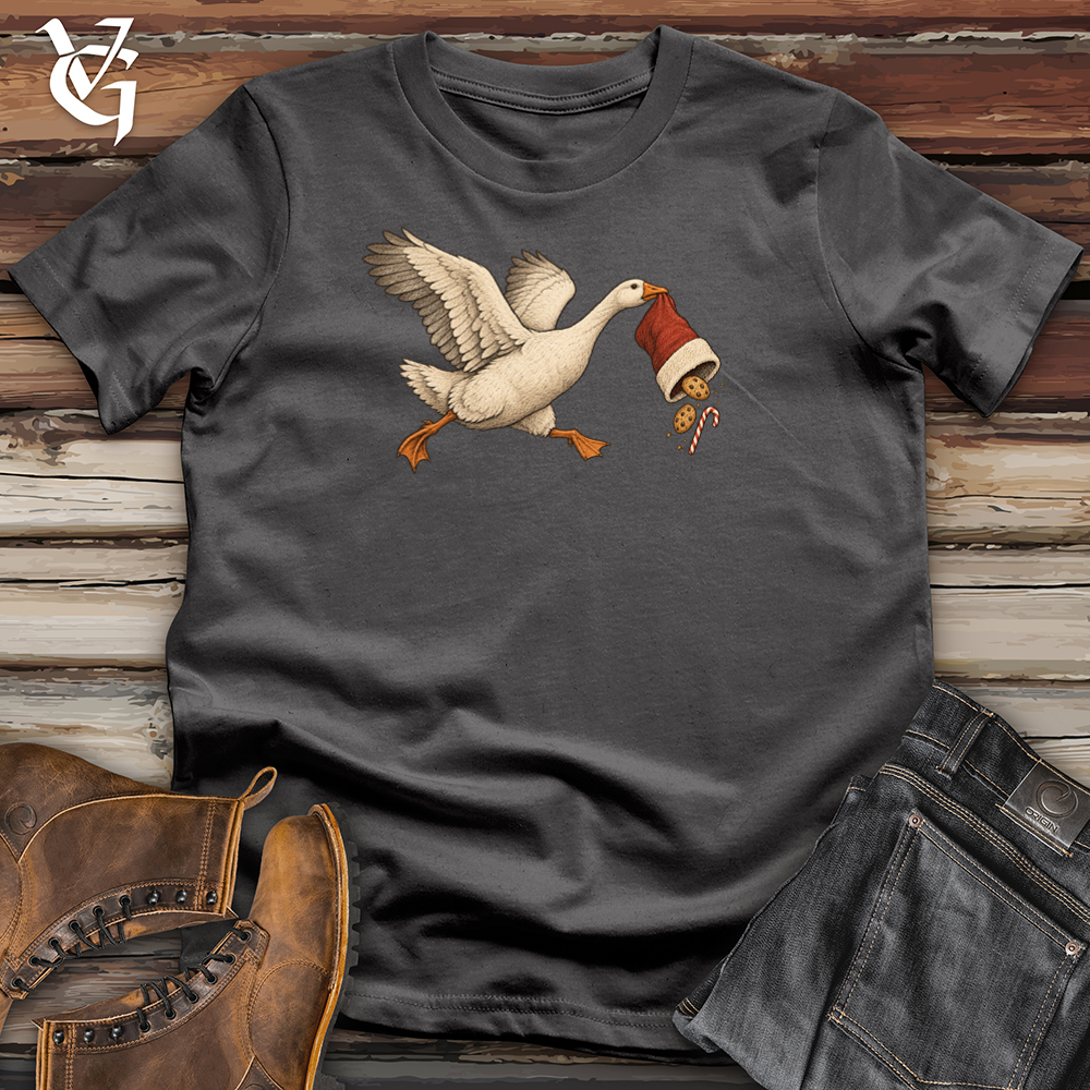 Viking Goods Goose Steals a Stocking Tee Charcoal / L
