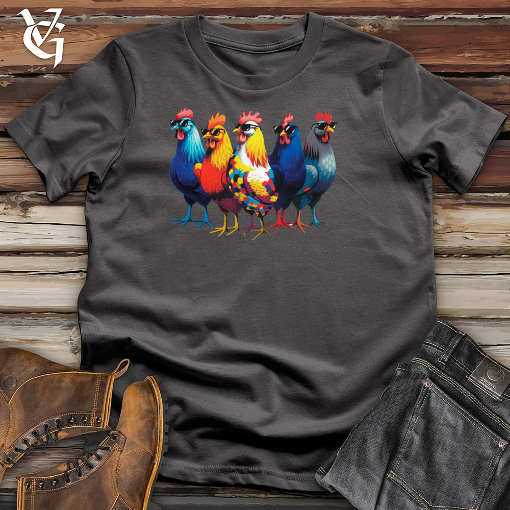 Viking Goods Group of Cool Chickens Softstyle Tee Charcoal / L