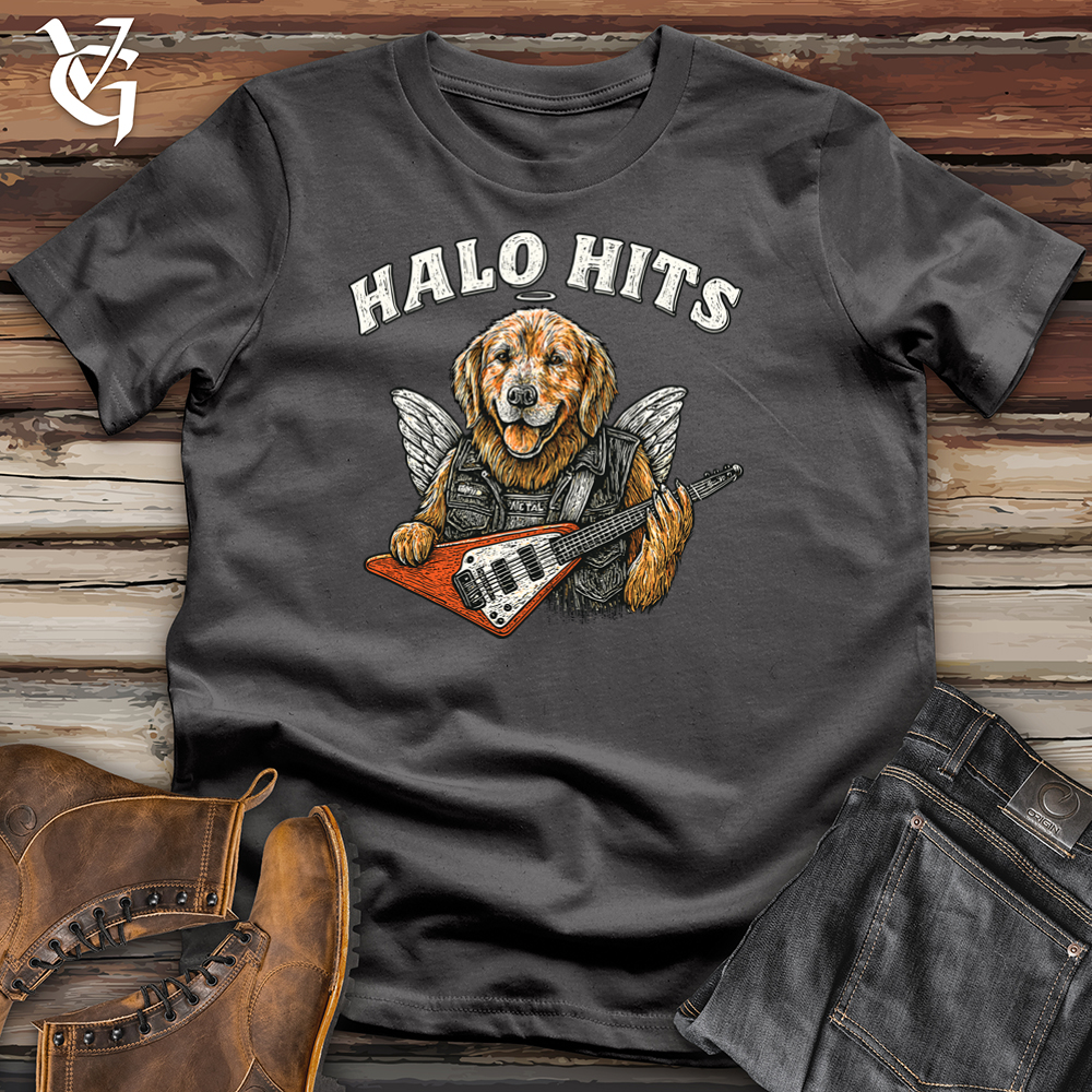 Viking Goods Halo Hits Dog Softstyle Tee Charcoal / L