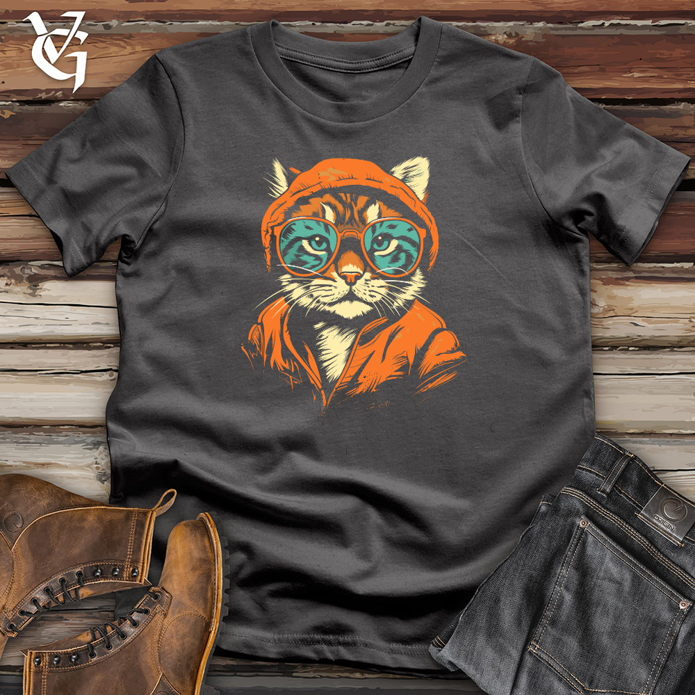 Viking Goods Hipster Cat Attitude Softstyle Tee Charcoal / L