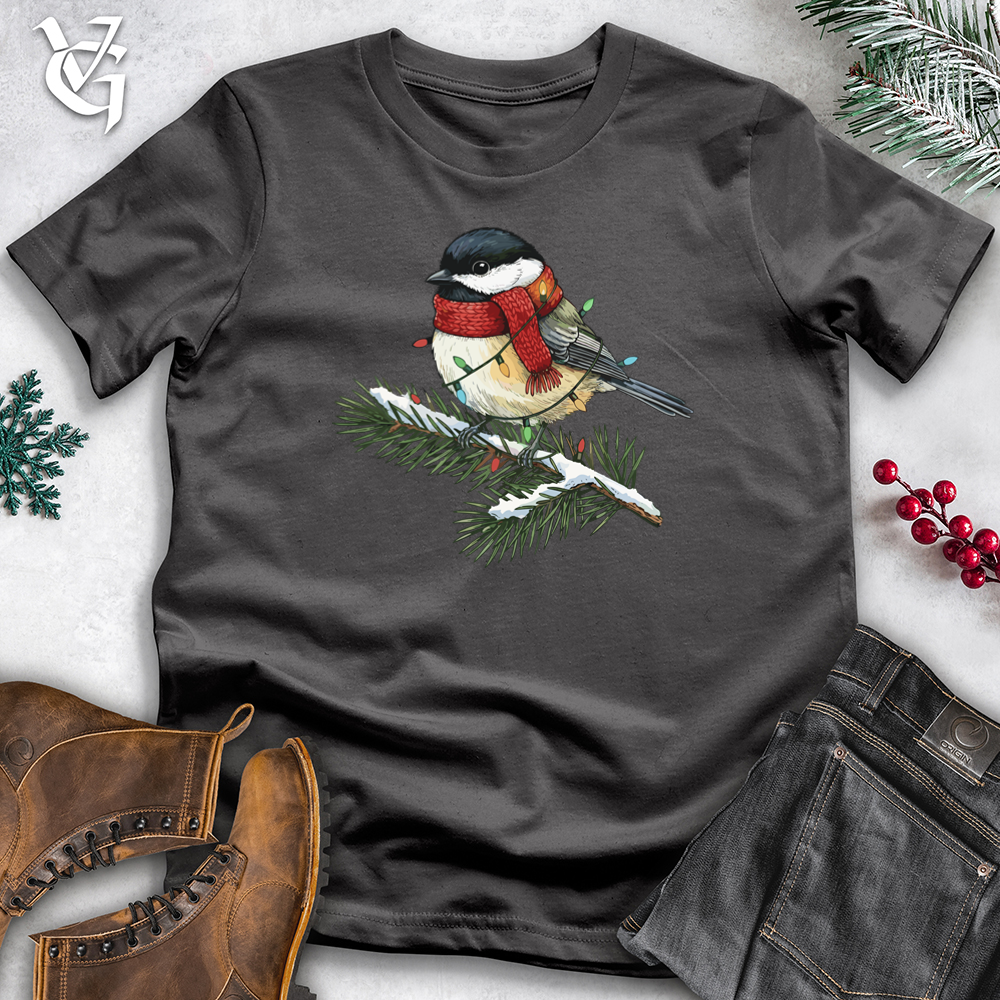Viking Goods Holiday Chickadee Tee Charcoal / L