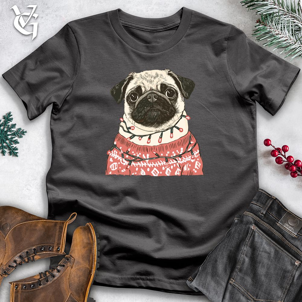 Viking Goods Holly Jolly Pug Softstyle Tee Charcoal / L