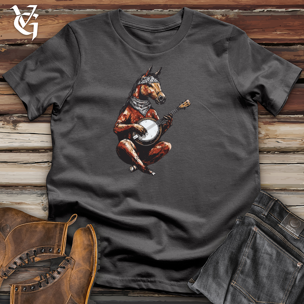 Viking Goods Horse Playing Banjo Softstyle Tee Charcoal / L