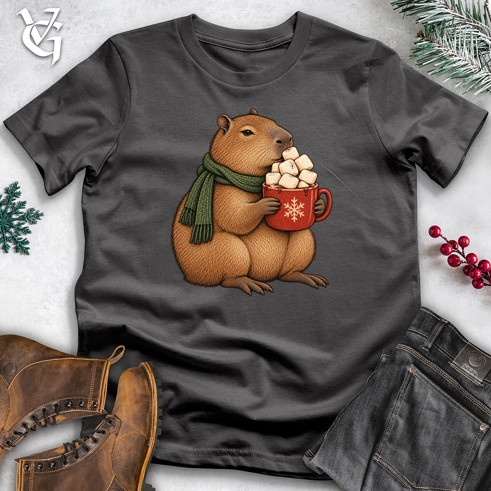 Viking Goods Hot Chocolate Capybara Softstyle Tee Charcoal / L