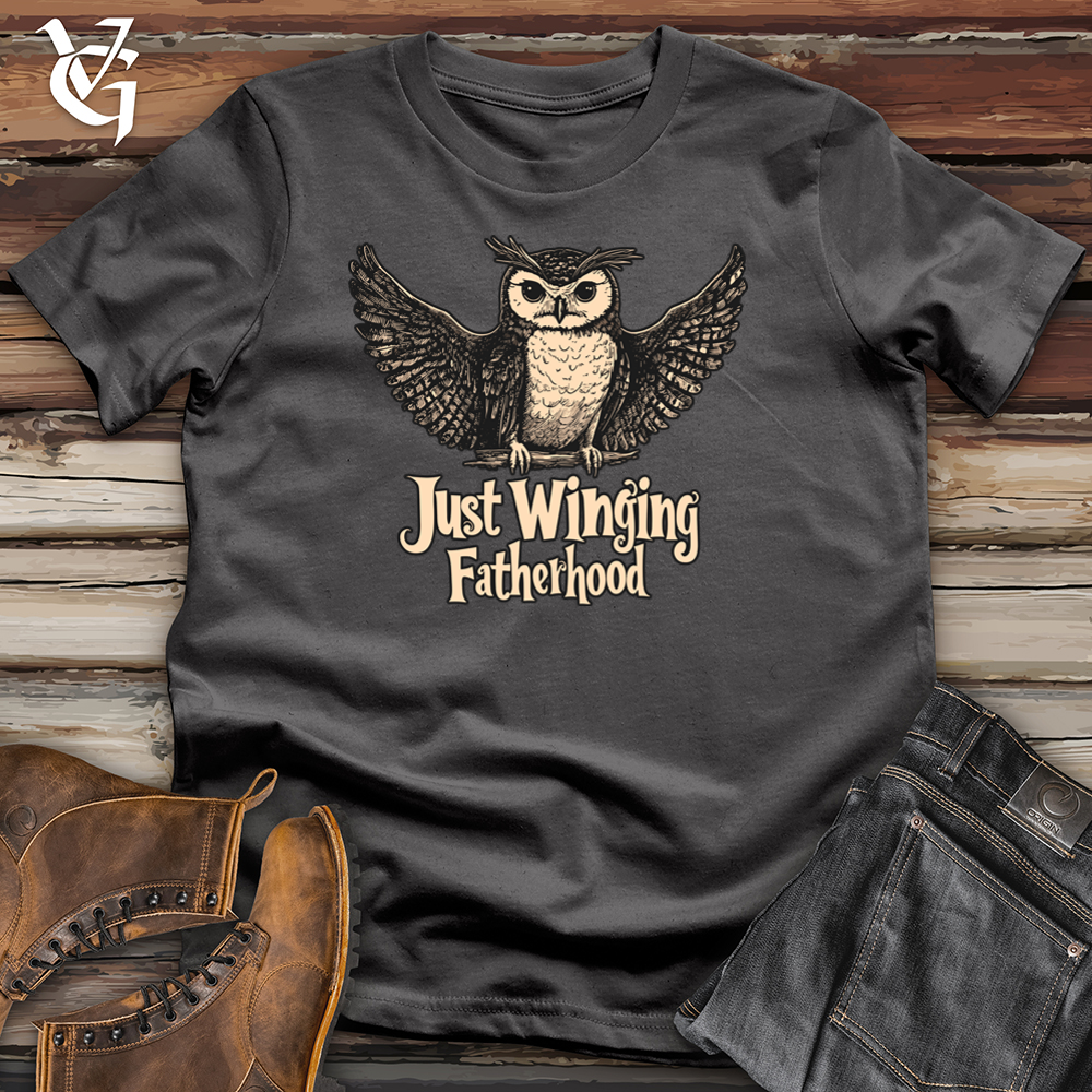 Viking Goods Just Winging Fatherhood Softstyle Tee Charcoal / L