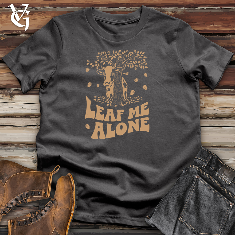 Viking Goods Leaf Me Alone Cow Softstyle Tee Charcoal / L