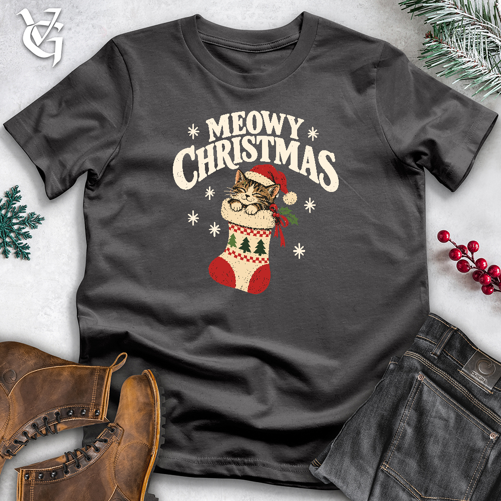 Viking Goods Meowy Christmas Softstyle Tee Charcoal / L